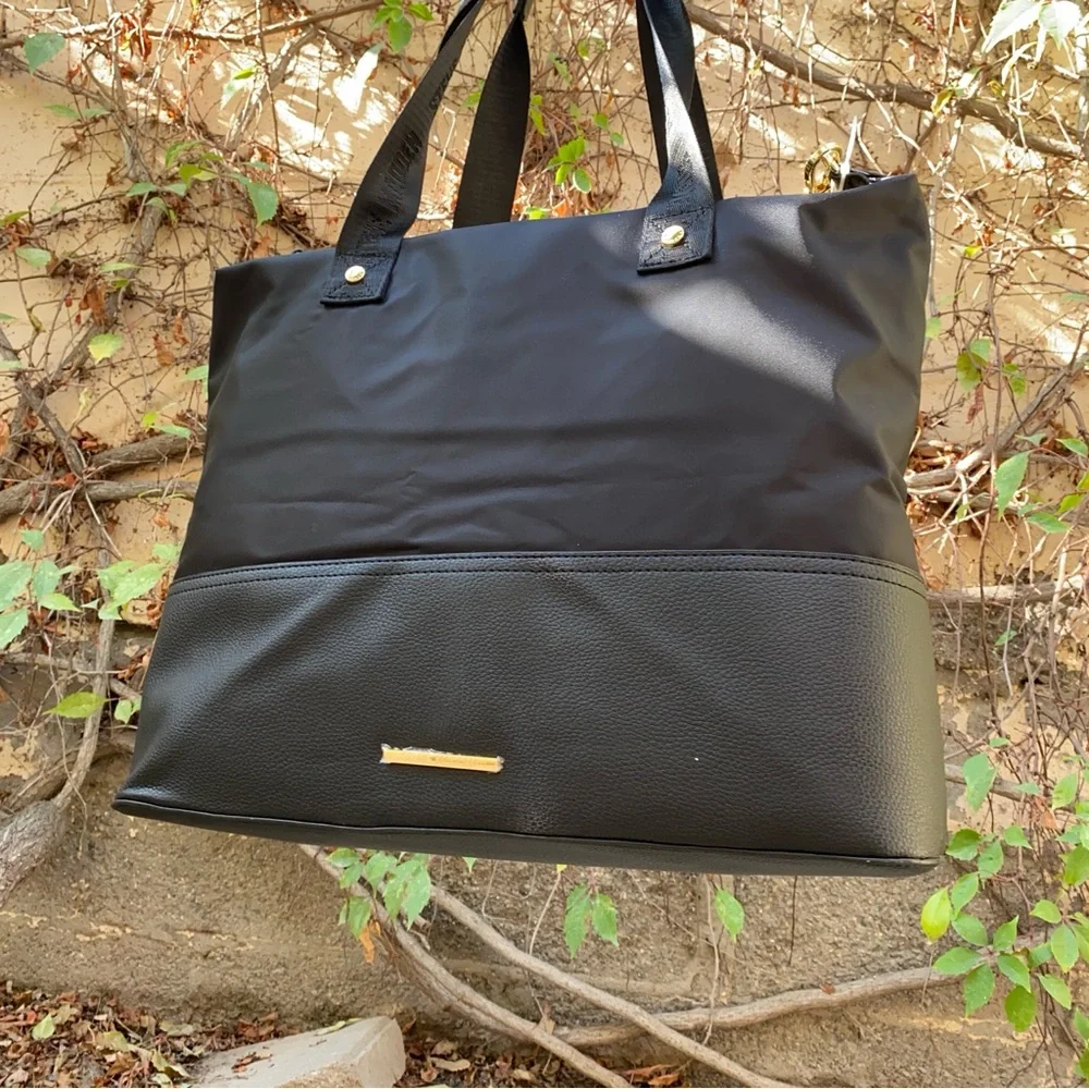 NWT STEVE MADDEN WOMAN BAG LARGE/BIG BLACK WHITE COLOR - Picture 6 of 8